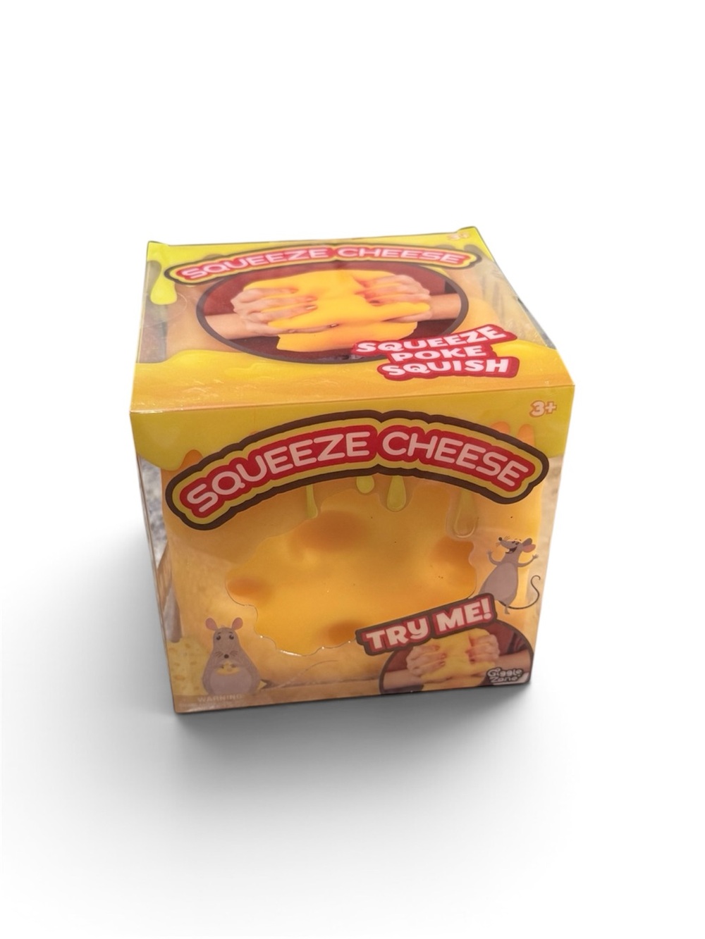 Squeeze Cheese Squishy Toy - Yellow
